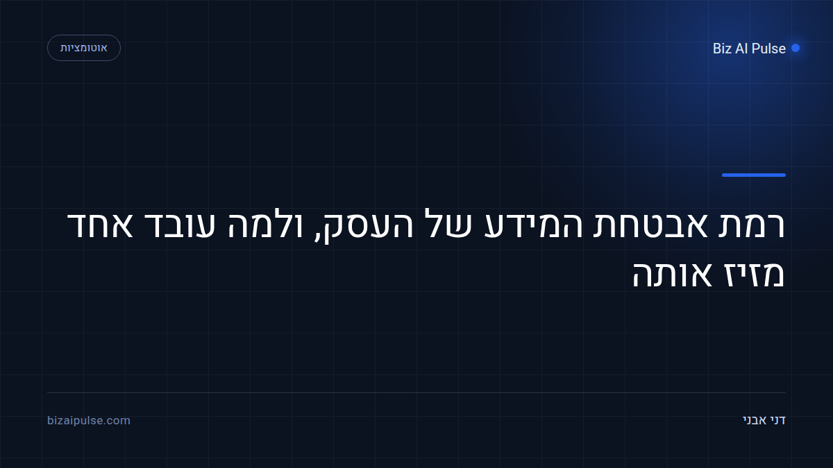 רמת אבטחת המידע של העסק
