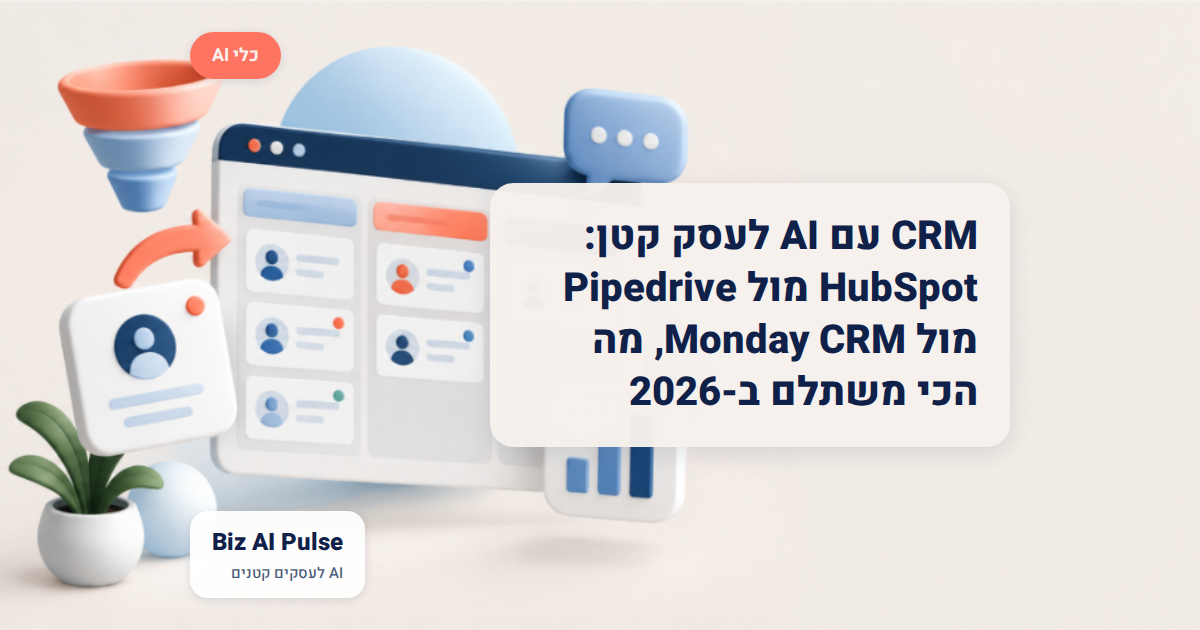 CRM עם AI לעסק קטן